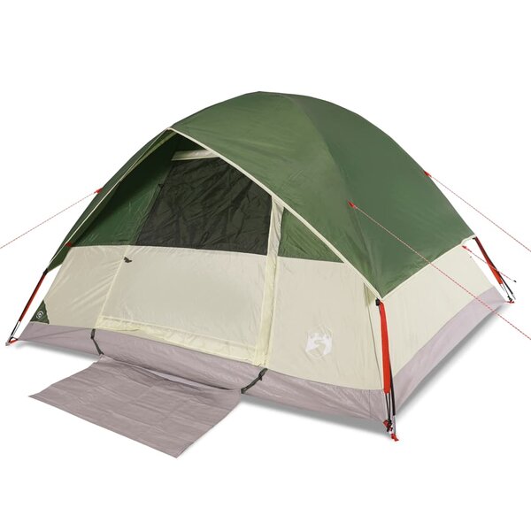 vidaXL Tente familiale à dôme 6 personnes vert imperméable