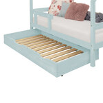 Tiroir de lit 80 x 180 avec sommier BUDDY - bleu clair