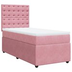 vidaXL Sommier à lattes de lit et matelas Rose 80x200 cm Velours