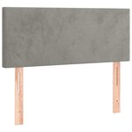 vidaXL Sommier à lattes de lit et matelas Gris clair 80x200 cm Velours