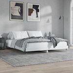 vidaXL Cadre de lit blanc 140x200 cm bois d'ingénierie