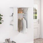 vidaXL Armoire de couloir Blanc 97 5x37x99 cm Bois d'ingénierie