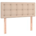 vidaXL Sommier à lattes de lit avec matelas Cappuccino 90x190 cm