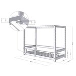 Lit cabane enfant BUNKY 120 x 200 blanc