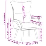 Chaise Relaxante vidaXL en Tissu Marron