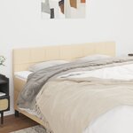 vidaXL Têtes de lit 2 Pièces Crème 80x5x78/88 cm Tissu