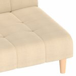vidaXL Canapé-lit à 2 places crème tissu