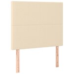 vidaXL Sommier à lattes de lit avec matelas Crème 90x200 cm Tissu