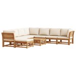 vidaXL Salon de jardin avec coussins 9 Pièces bois massif d'acacia