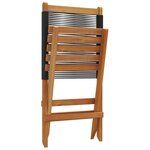 vidaXL Chaises de jardin pliantes lot de 4 noir bois d'acacia massif