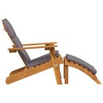 vidaXL Chaise de jardin Adirondack et repose-pieds bois massif acacia