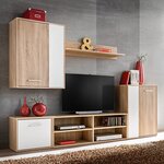 Vidaxl meuble mural tv 5 pcs chêne sonoma