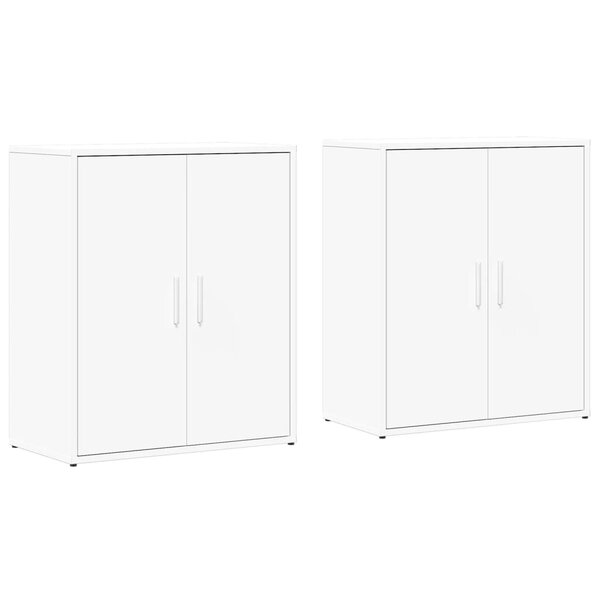 vidaXL Buffets 2 Pièces blanc 60x31x70 cm bois d'ingénierie