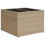 vidaXL Salon de jardin avec coussins 10 Pièces beige résine tressée