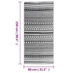 vidaXL Tapis d'extérieur Noir 80x250 cm PP