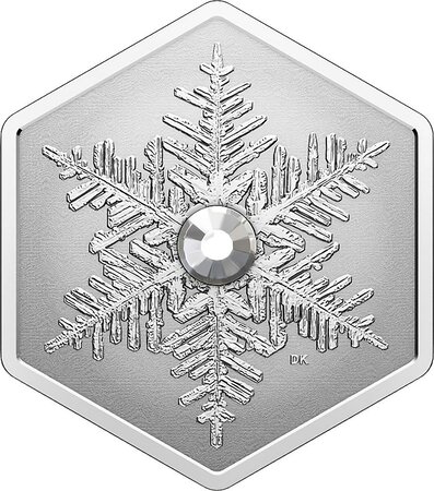 Pièce de monnaie en Argent 20 Dollars g 32.41 Millésime 2023 SNOWFLAKE