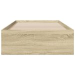 vidaXL Cadre de lit et tiroirs chêne sonoma 90x190cm bois d'ingénierie