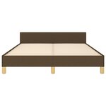vidaXL Cadre de lit avec tête de lit Marron foncé 140x190 cm Tissu