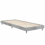 vidaXL Cadre de lit gris béton 75x190 cm bois d'ingénierie