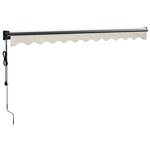 vidaXL Auvent rétractable automatique crème 3x2 5 m