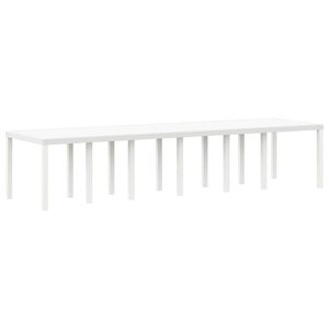 vidaXL Table de Jardin Blanc 350 x 100 x 74 cm polyrotin