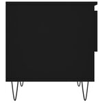 vidaXL Tables basses 2 Pièces noir 50x46x50 cm bois d'ingénierie