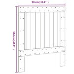 vidaXL Tête de lit 90x104 cm bois massif de pin