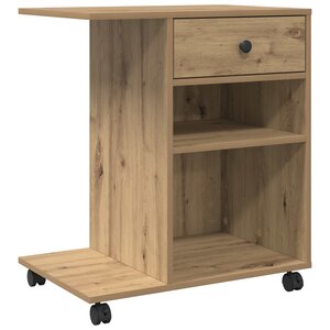 vidaXL Support d'imprimante Uni Chêne artisan 60 x 40 x 68 5 cm