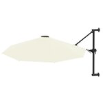 vidaXL Parasol mural avec mât métallique 300 cm Sable