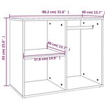 vidaXL Armoire de dressing Blanc brillant 80x40x65cm Bois d'ingénierie