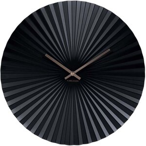 Horloge design en métal sensu noir