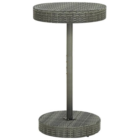 vidaXL Table de jardin Gris 60 5x106 cm Résine tressée