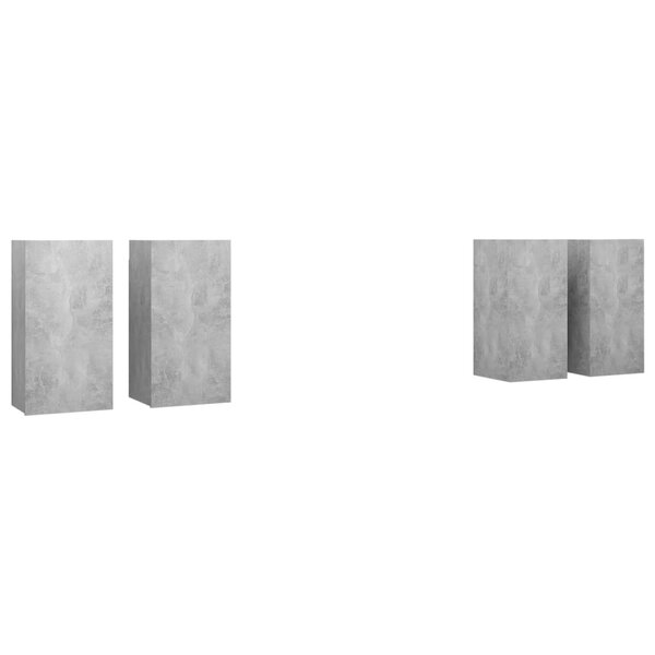 vidaXL Meubles TV 4 Pièces Gris béton 30 5x30x60 cm Bois d'ingénierie