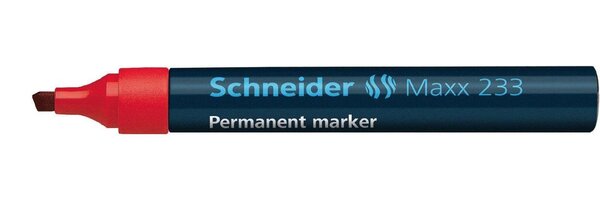 Marqueur permanent Aluminium Maxx 233 Pte Biseau 1-5 mm Rouge SCHNEIDER