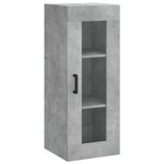 vidaXL Buffet haut Gris béton 34 5x34x180 cm Bois d'ingénierie