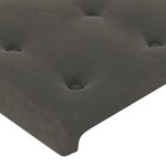 vidaXL Têtes de lit 2 Pièces Gris foncé 100x5x78/88 cm Velours