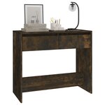 vidaXL Table console chêne fumé 89x41x76 5 cm bois d'ingénierie
