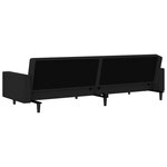 vidaXL Canapé-lit 2 places noir velours