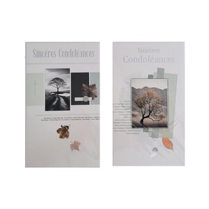 Carte De Voeux - Sincères Condoléances - Arbres Visuel Aléatoire*