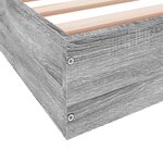 vidaXL Cadre de lit sonoma gris 100x200 cm bois d'ingénierie