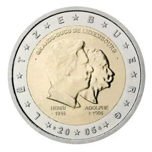 2 euros commémorative Luxembourg 2005 - Grand Duc Adolphe.