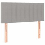 vidaXL Sommier à lattes de lit et matelas gris clair 120x190 cm tissu
