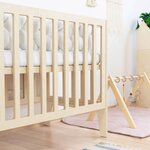 Lit bébé KIPPY 60 x 120 blanc et naturel