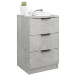 vidaXL Tables de chevet 2 Pièces Gris béton 40x36x65 cm