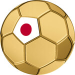 Pièce de monnaie en Or 3000 Francs g 0.031 (1/1000 oz) Millésime 2023 Gold Gift JAPAN FOOTBALL