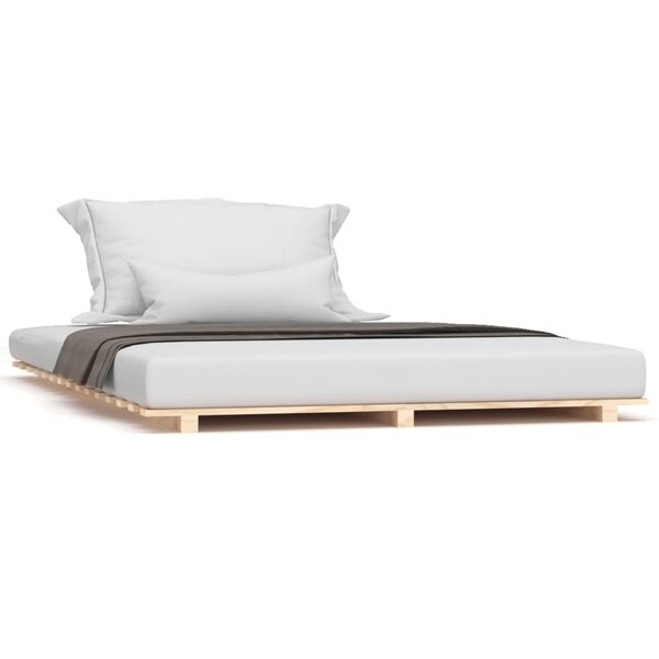 vidaXL Cadre de lit 135x190 cm Bois de pin massif