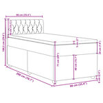 vidaXL Sommier à lattes de lit avec matelas Marron foncé 90x200 cm