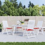 vidaXL Coussins de chaise jardin lot de 4 rouge 40x40x4cm tissu oxford