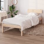 vidaXL Cadre de lit Bois de pin massif 90x200 cm