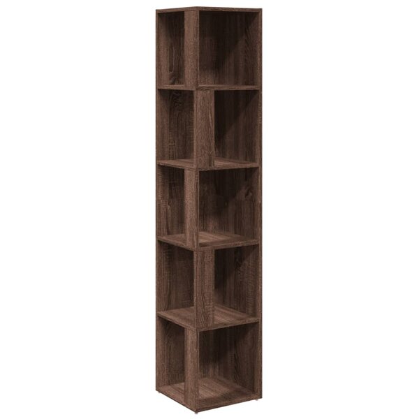 vidaXL Armoire d'angle Chêne marron 33x33x164 5 cm Bois d'ingénierie